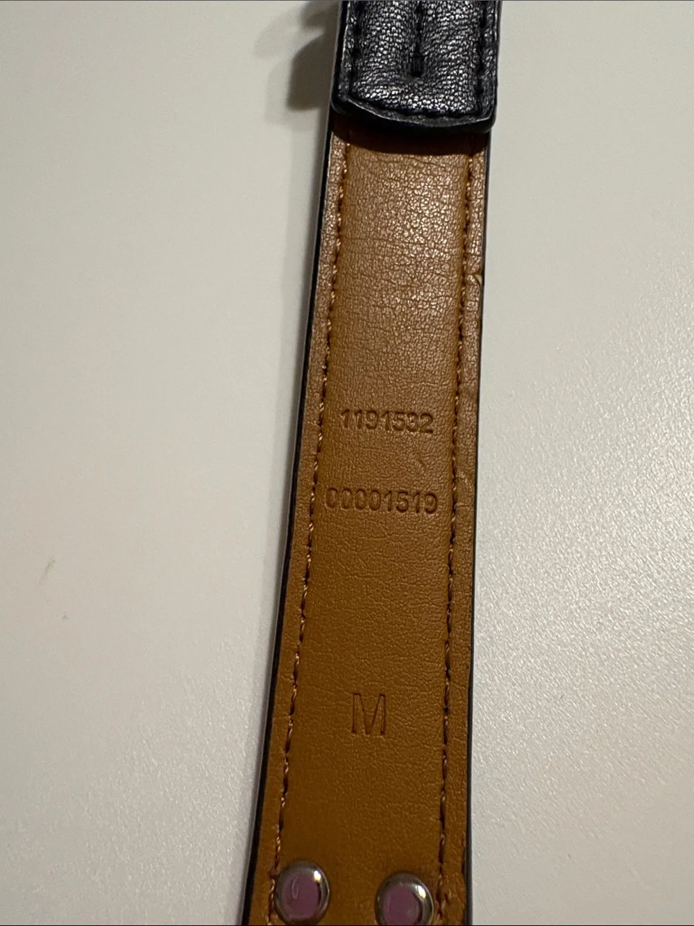 Women’s Ralph Lauren CHAPS black SILVER leather sectioned skinny belt medium EUC